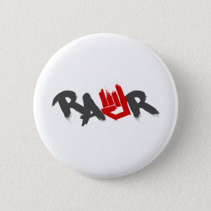 Chapa Redonda De 5 Cm Logotipo de Rawr - Emo, gótico, alternativa, roca,