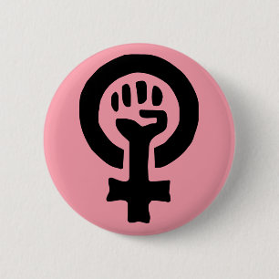 Chapa Redonda De 5 Cm Logotipo de símbolo feminista