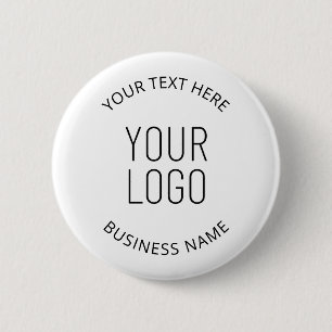 Chapa Redonda De 5 Cm Logotipo de su empresa y mensaje personalizable