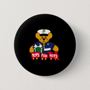 Chapa Redonda De 5 Cm Logotipo de Toys For Tots Navidad 