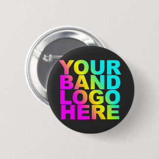 CHAPA REDONDA DE 5 CM LOGOTIPO DE TU BANDA EN UN PIN