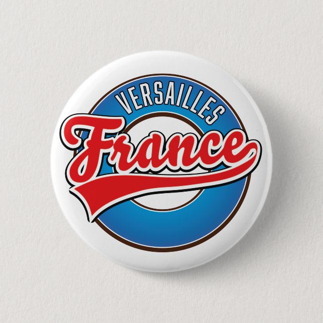 Chapa Redonda De 5 Cm logotipo de Versalles Francia (Anverso)