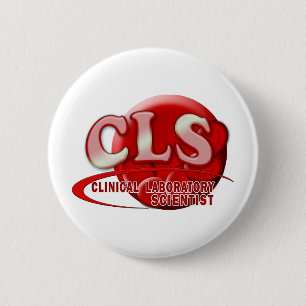 CHAPA REDONDA DE 5 CM LOGOTIPO DEL CIENTÍFICO DE LABORATORIO CLÍNICO DE 