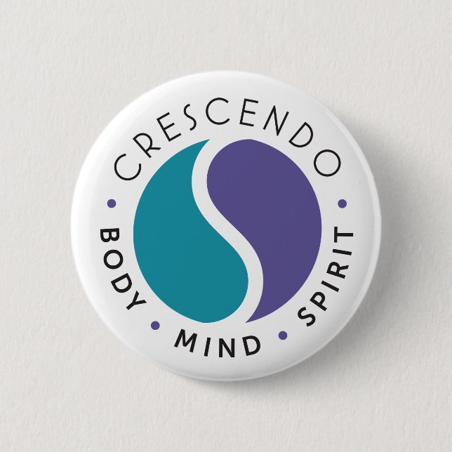 Chapa Redonda De 5 Cm Logotipo del crescendo (Anverso)