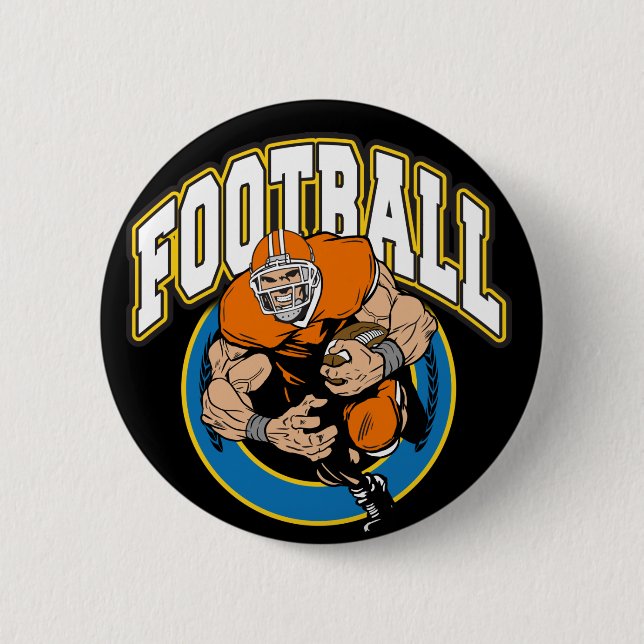 Chapa Redonda De 5 Cm Logotipo del fútbol (Anverso)