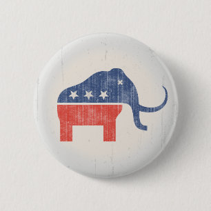 Chapa Redonda De 5 Cm Logotipo del mamut del GOP