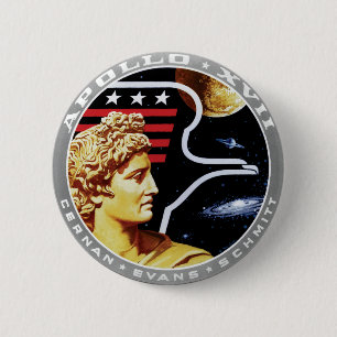 Chapa Redonda De 5 Cm Logotipo del parche de la misión de la NASA Apollo