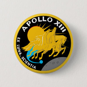 Chapa Redonda De 5 Cm Logotipo del parche de la misión de la NASA Apolo