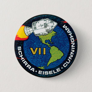 Chapa Redonda De 5 Cm Logotipo del parche de la misión de la NASA Apolo 