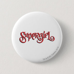 Chapa Redonda De 5 Cm Logotipo del rojo de Supergirl