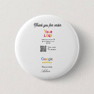 Chapa Redonda De 5 Cm logotipo del sitio web de revisión de Google negoc