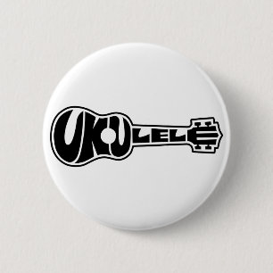 Chapa Redonda De 5 Cm Logotipo del Ukulele