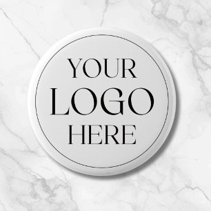 Chapa Redonda De 5 Cm Logotipo Empresarial Personalizado Simple