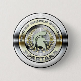 Chapa Redonda De 5 Cm Logotipo espartano metálico de lujo #1