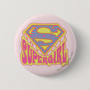 Chapa Redonda De 5 Cm Logotipo maravilloso de Supergirl