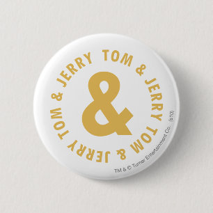 Chapa Redonda De 5 Cm Logotipo redondo 4 de Tom y Jerry