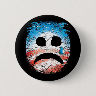 Chapa Redonda De 5 Cm Logotipo triste de Obama de la cara