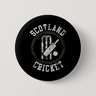 Chapa Redonda De 5 Cm Logotipo vintage de cricket de Escocia