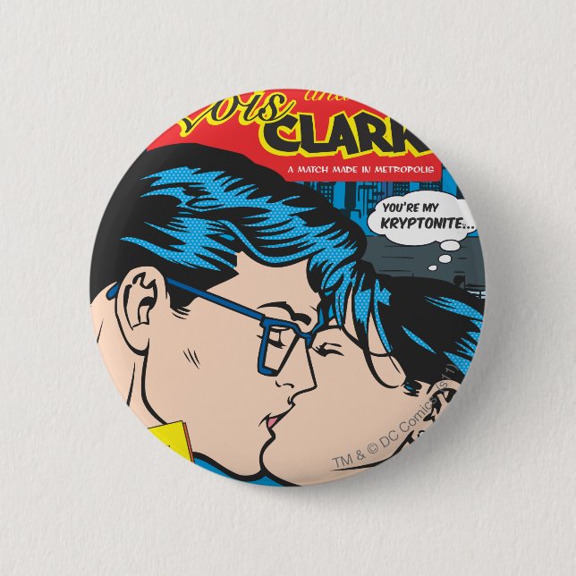 Chapa Redonda De 5 Cm Lois and Clark Comic (Anverso)