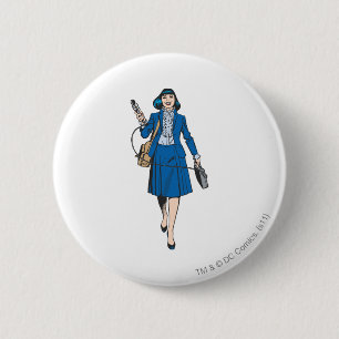 Chapa Redonda De 5 Cm Lois Lane con micrófono