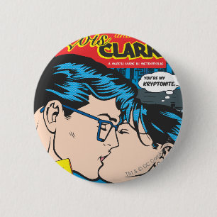 Chapa Redonda De 5 Cm Lois y Clark Comic