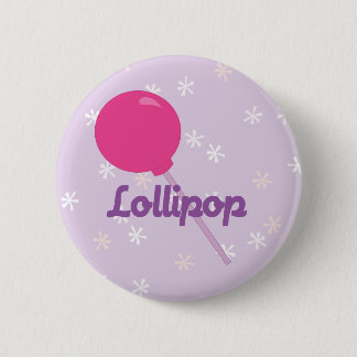 Chapa Redonda De 5 Cm Lollipop rosa brillante