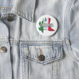 Chapa Redonda De 5 Cm Lombardía Italia Retro Región Mapa de recuerdos de