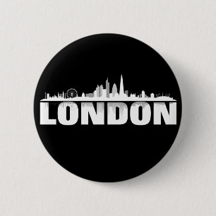 Chapa Redonda De 5 Cm Londres Button/Pin/Anstecker