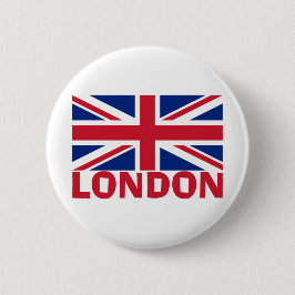 Chapa Redonda De 5 Cm Londres en rojo