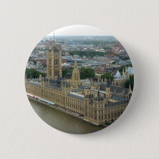 Chapa Redonda De 5 Cm Londres Westminster (Anverso)