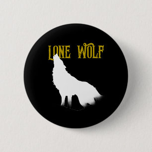 Chapa Redonda De 5 Cm Lone Wolf Male Sigma Minimalista moderno
