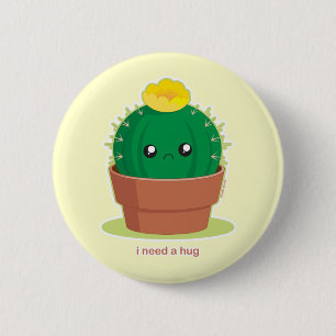 Chapa Redonda De 5 Cm Lonely Cactus