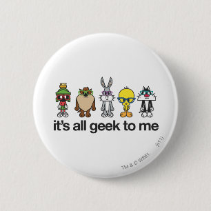 Chapa Redonda De 5 Cm LOONEY TUNES™ Nerds - All Geek