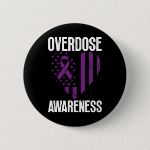 Chapa Redonda De 5 Cm Loop Por Conciencia Sobre Las Toxicomanías En La B