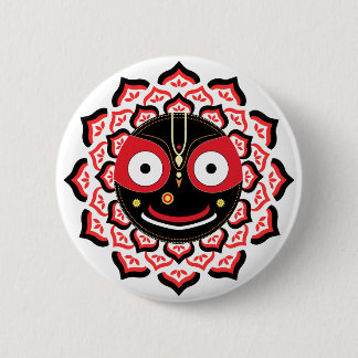 Chapa Redonda De 5 Cm Lord Jagannath Face Chakra Hindu Deity