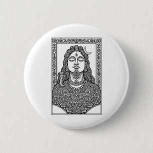 Chapa Redonda De 5 Cm Lord Shiva Mehandi India Tradicional Y Mandala