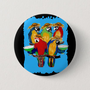 Chapa Redonda De 5 Cm Loros Borrachos