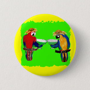 Chapa Redonda De 5 Cm Loros Borrachos