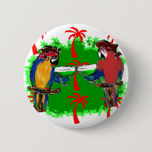 CHAPA REDONDA DE 5 CM LOROS PIRATAS