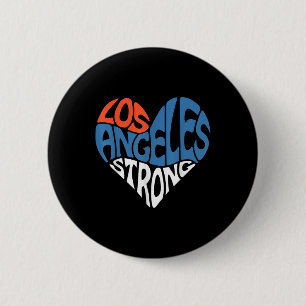 Chapa Redonda De 5 Cm Los Angeles Strong Heart Pray For La Support Calif