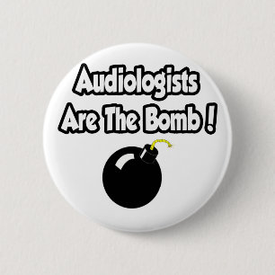 Chapa Redonda De 5 Cm ¡Los Audiólogos Son La Bomba!