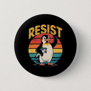 Chapa Redonda De 5 Cm Los avispones de pingüino resisten a los graciosos