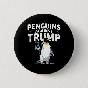 Chapa Redonda De 5 Cm Los avispones de pingüino resisten a los graciosos