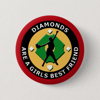 CHAPA REDONDA DE 5 CM LOS DIAMANTES SON UN MEJOR AMIGO DE LOS CHICAS -