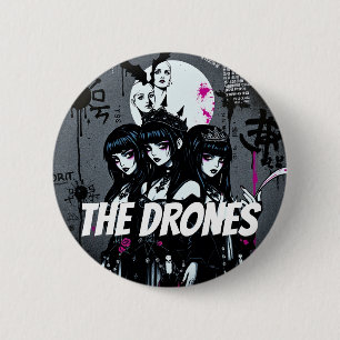 Chapa Redonda De 5 Cm LOS DRONES Oscuro