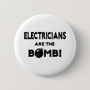 Chapa Redonda De 5 Cm ¡Los Electricistas Son La Bomba!