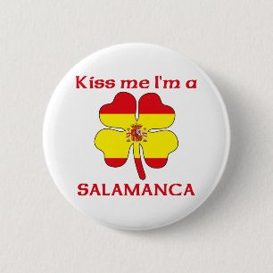 Chapa Redonda De 5 Cm Los españoles personalizados me besan que soy