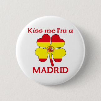 Chapa Redonda De 5 Cm Los españoles personalizados me besan que soy