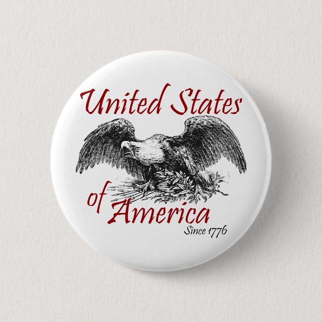 Chapa Redonda De 5 Cm Los Estados Unidos de América (Anverso)