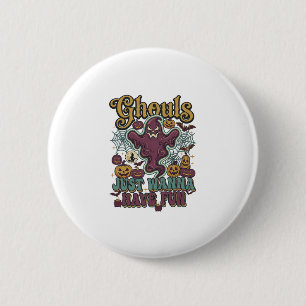 Chapa Redonda De 5 Cm Los fantasmas solo quieren divertirse Calabazas fa